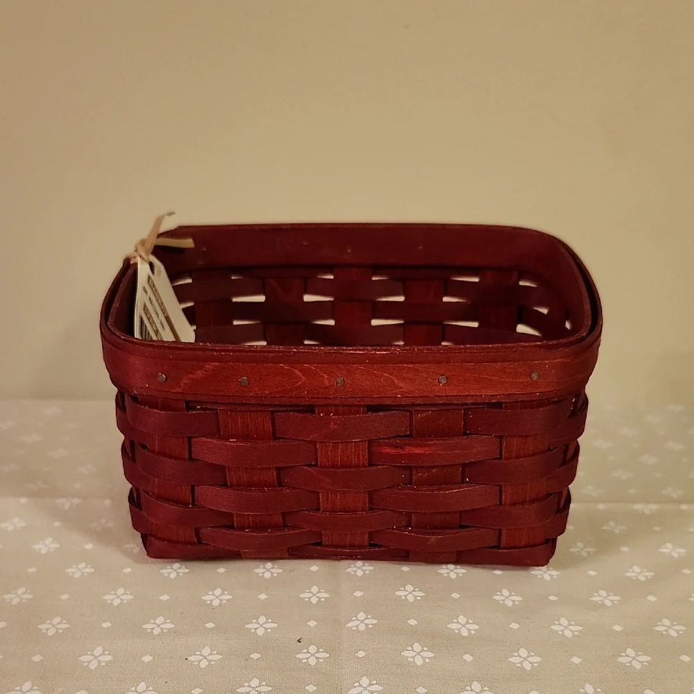 Longaberger Small Red Recipe Basket